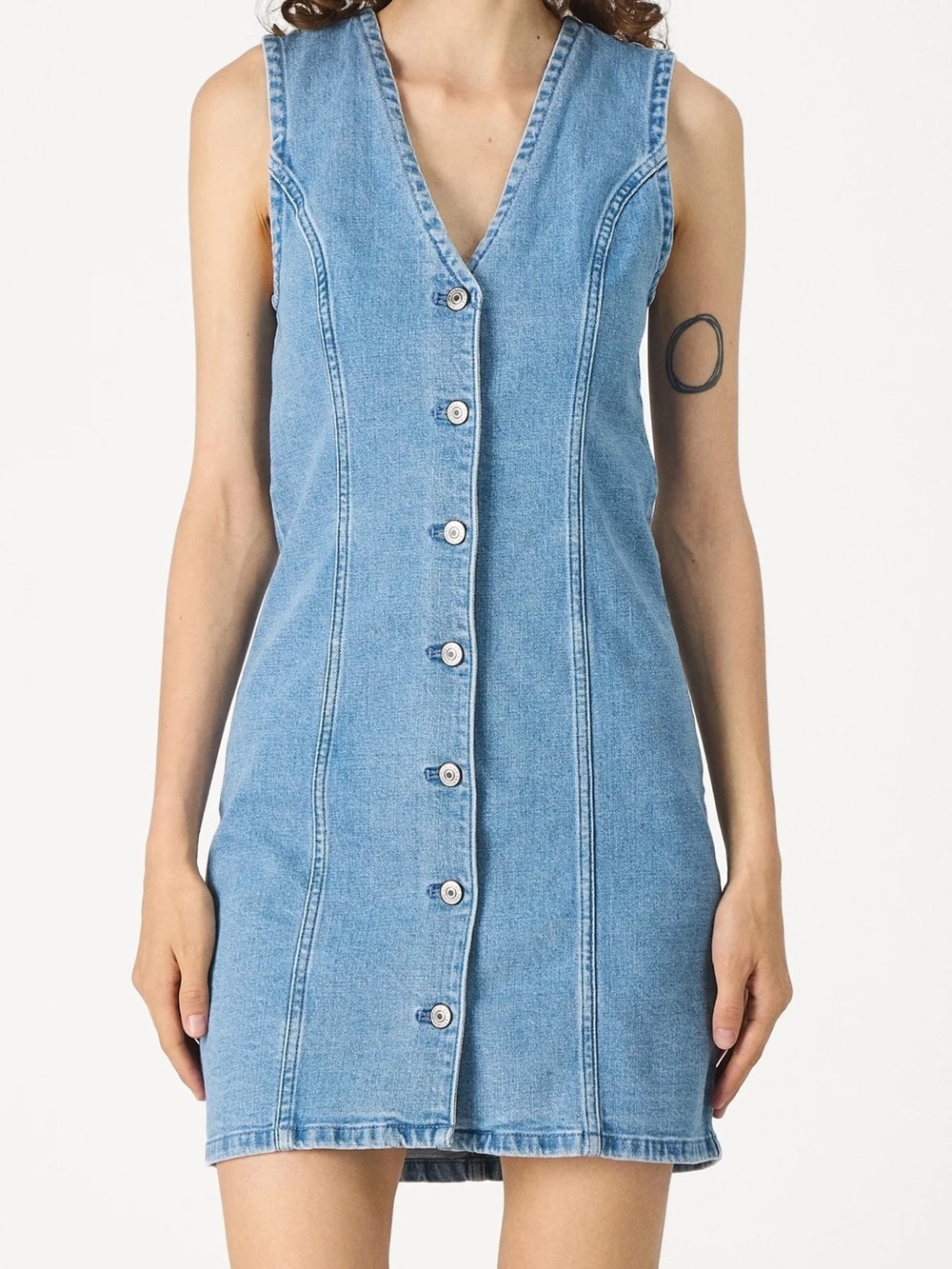 Abercrombie & Fitch Light Blue Denim Top